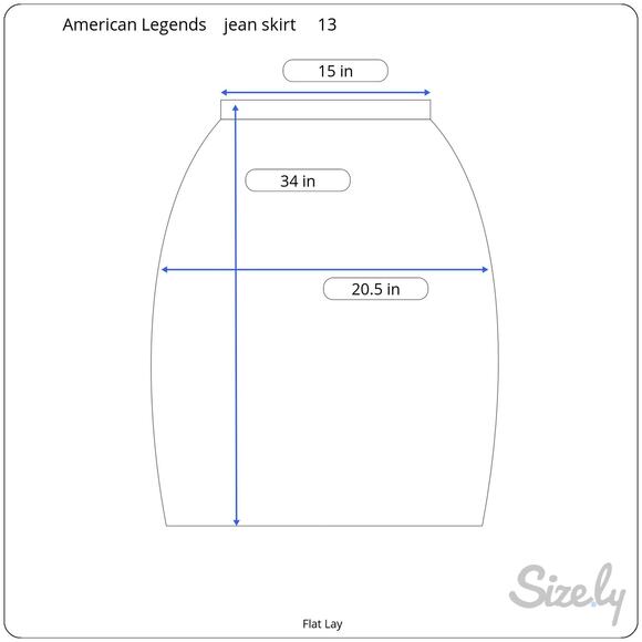 Vintage 80's Acid Wash Jean Midi Skirt American Legend Painter Style - Picture 11 of 11